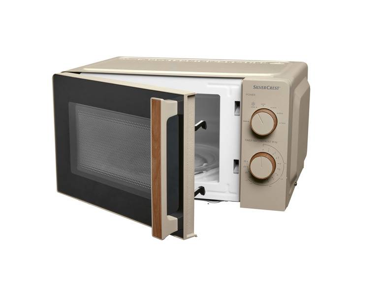 SILVERCREST® KITCHEN TOOLS Mikrowelle SMWH 700 B2, taupe, Holzedsign im Angebot