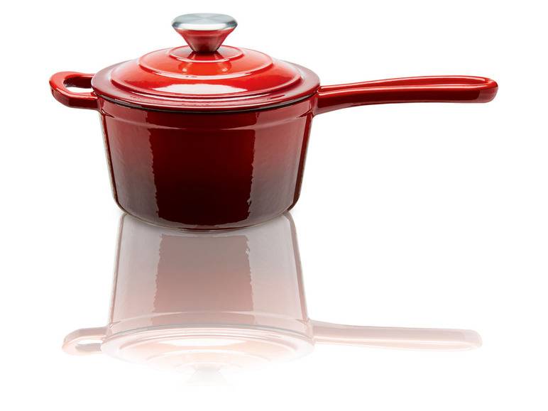 ERNESTO® Stielkasserolle Gusseisen emailliert, 1,5L Kostenloser Versand