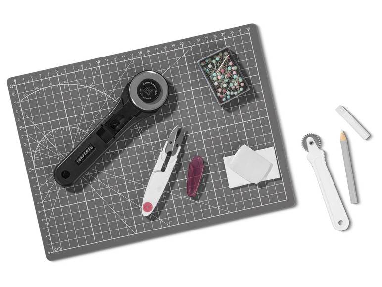crelando® Profi-Schneiderset / Nähgarn-Kollektion / Schneidematte mit Zubehör Black Friday