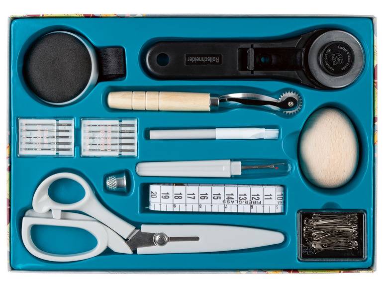 crelando® Profi-Schneiderset / Nähgarn-Kollektion / Schneidematte mit Zubehör Black Friday