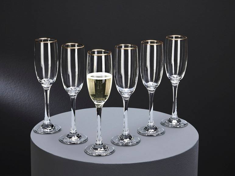 ERNESTO® Glas Set, 6-teilig, mit Goldrand Bis zu 55% Rabatt