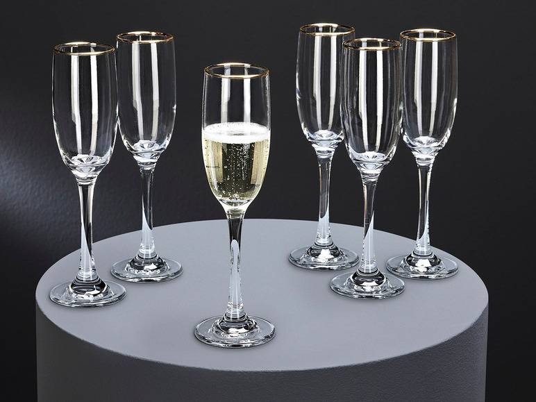 ERNESTO® Glas Set, 6-teilig, mit Goldrand Bis zu 55% Rabatt