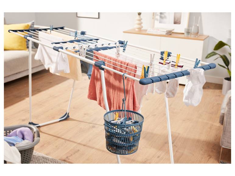 LIVARNO home Wäscheklammern / Teleskopkörbchen mit Wäscheklammern Outlet