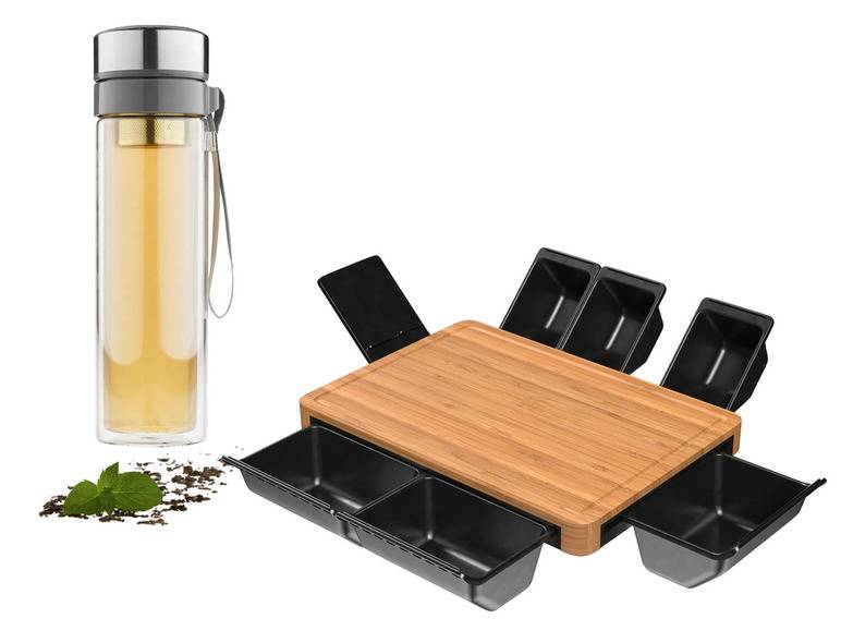 ERNESTO® Multifunktionales Schneidebrett + Trinkflasche mit Teefilter Günstiger Verkauf