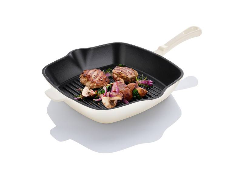 LIVARNO home Gusseisen-Grillpfanne, mit beidseitigem Ausgießer Fabrikpreis