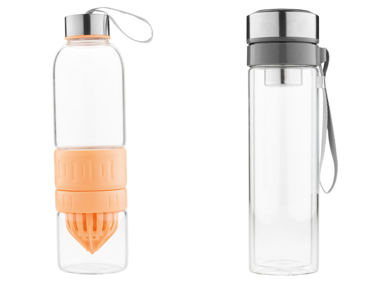 ERNESTO® Trinkflasche mit Zitruspresse/ Trinkflasche mit Infuser