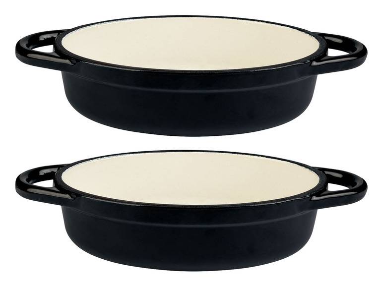 ERNESTO® Mini-Gusseisen-Auflaufformen, 14,5 x 10 cm, 2 Stück Osterangebot