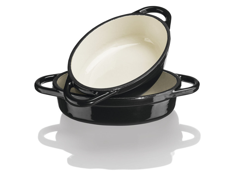 ERNESTO® Mini-Gusseisen-Auflaufformen, 14,5 x 10 cm, 2 Stück Osterangebot
