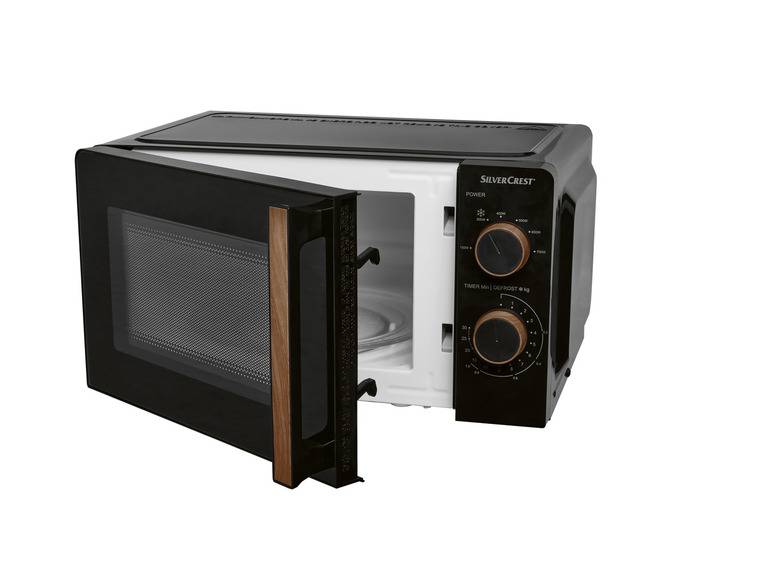 SILVERCREST® KITCHEN TOOLS Mikrowelle SMWH 700 B2, schwarz, Holzdesign Letzte 2 Tage