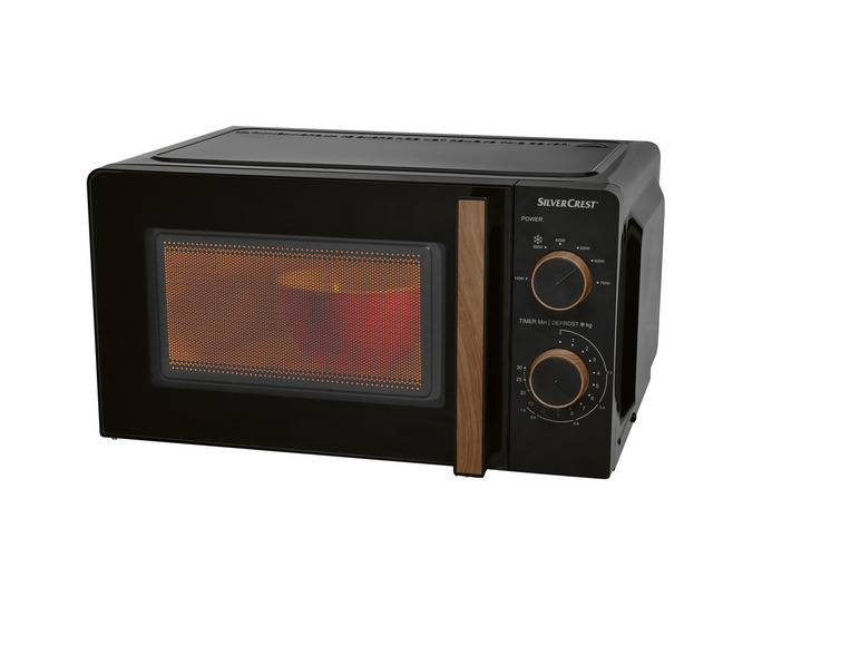 SILVERCREST® KITCHEN TOOLS Mikrowelle SMWH 700 B2, schwarz, Holzdesign Letzte 2 Tage