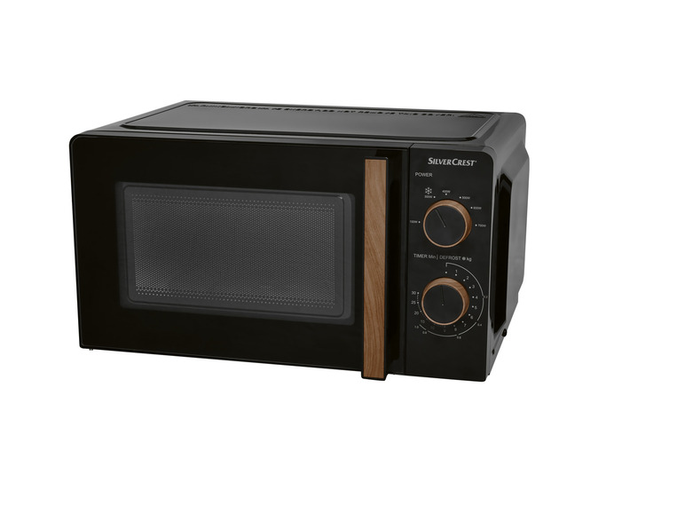 SILVERCREST® KITCHEN TOOLS Mikrowelle SMWH 700 B2, schwarz, Holzdesign Letzte 2 Tage