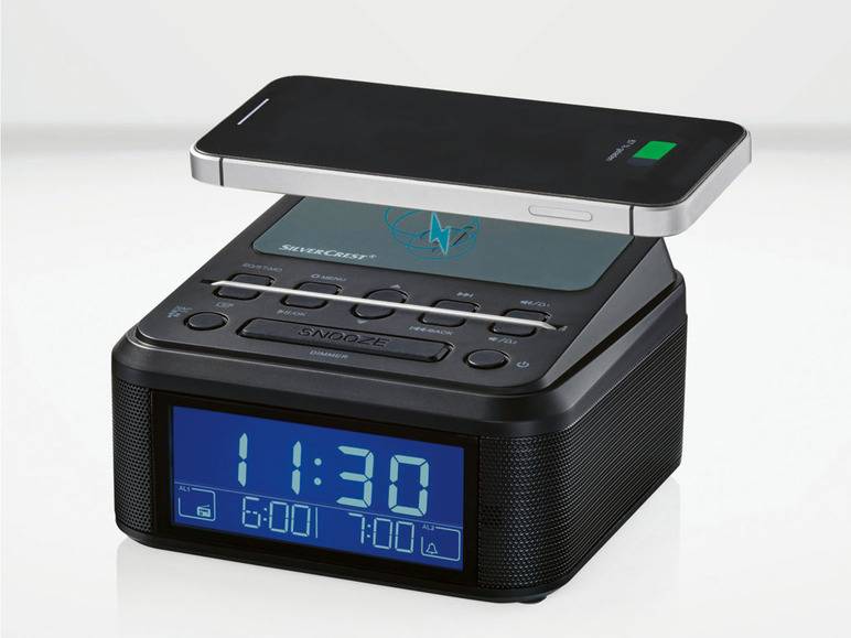 SILVERCREST® Uhrenradio, mit Qi Ladung, DAB+, Bluetooth Bis zu 50% Rabatt
