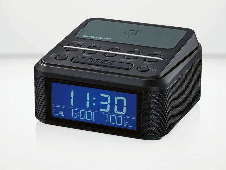 SILVERCREST® Uhrenradio, mit Qi Ladung, DAB+, Bluetooth Bis zu 50% Rabatt