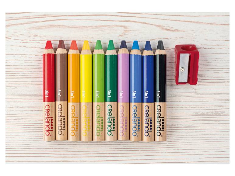 crelando® 3-in-1-Buntstifte, 10 Stück, mit Anspitzer Fabrik Onlineshop