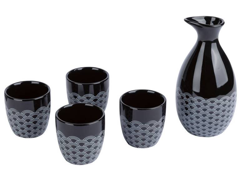ERNESTO® Sake-Set, 5-teilig, Steingut Rabatt