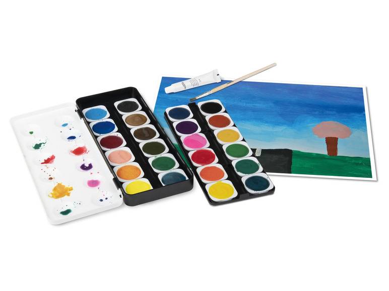crelando® Schuldeckfarbkasten, 24 Farben Saisonschlussverkauf