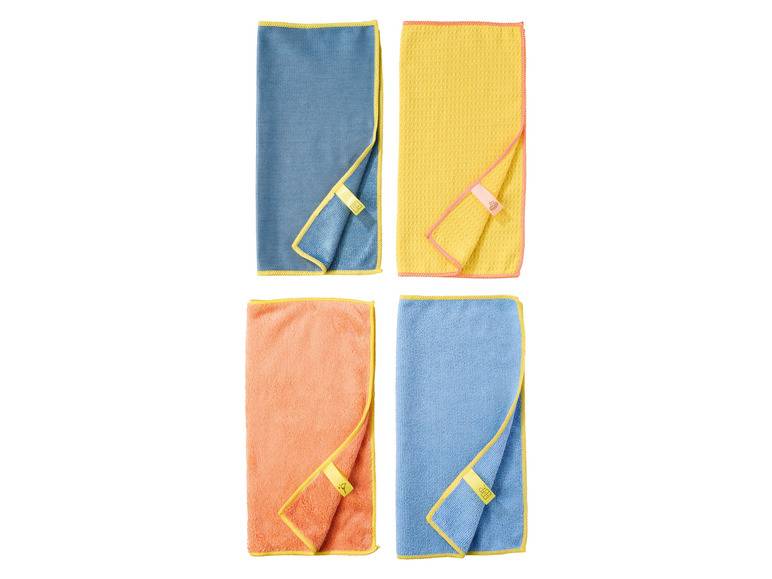 LIVARNO home Mikrofasertücher-Set, 4 Stück Top Angebot
