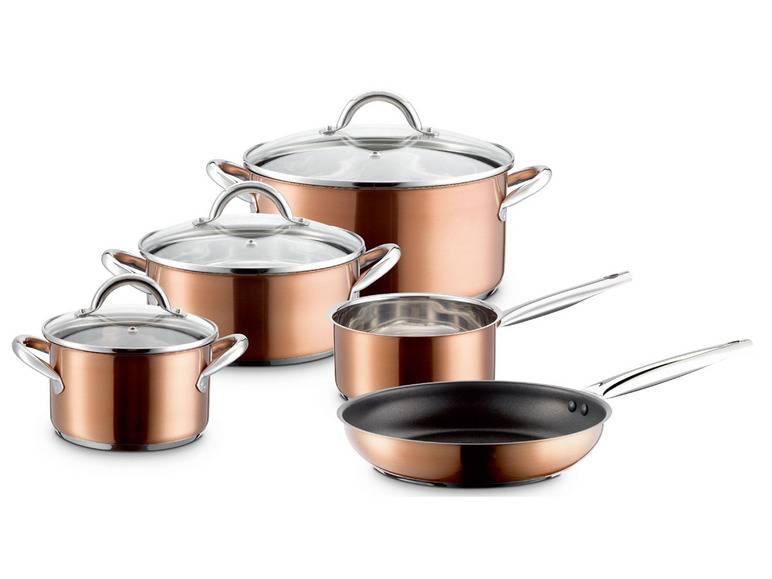 MÄSER Kochtopf-Set Asterion Edelstahl 18/8; Kupfer; 8 teilig