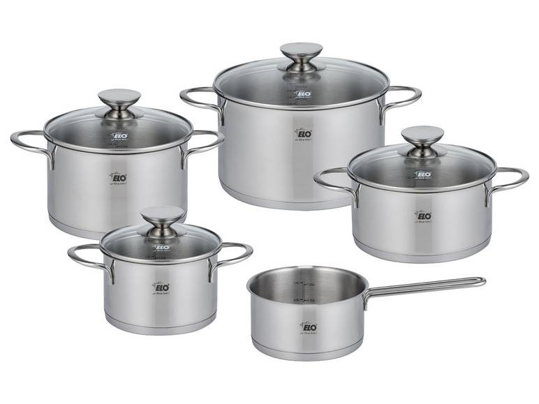 ELO Topfset »Galant«, 5-teilig, aus Edelstahl Black Friday