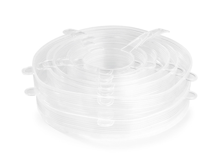 GOURMETmaxx Flexible Silikondeckel, 12 Stück , transparent Muttertagsangebot