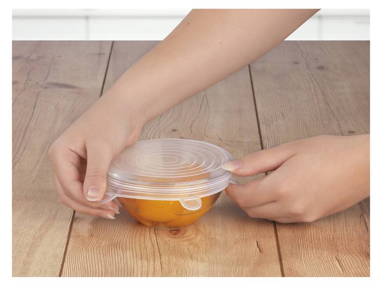 GOURMETmaxx Flexible Silikondeckel, 12 Stück , transparent Muttertagsangebot