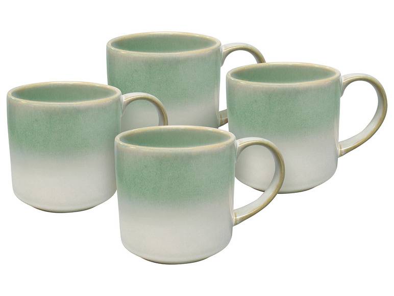 vanWell Kaffeebecher 4erSet 38cl mit Farbglasur Steingut Nur für heute