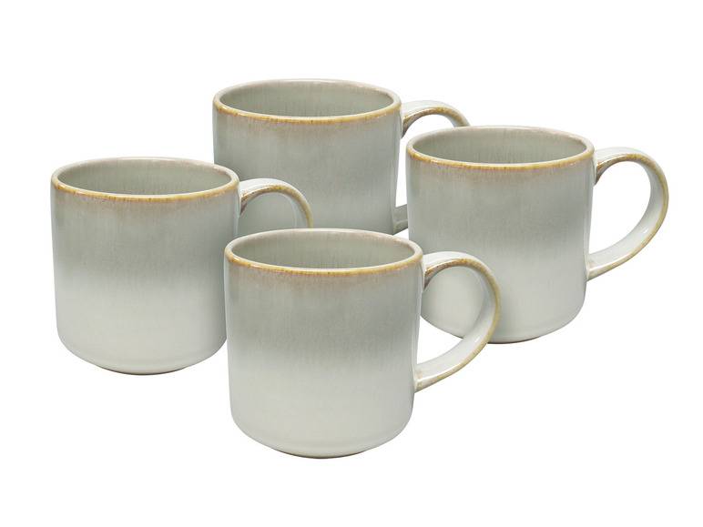 vanWell Kaffeebecher 4erSet 38cl mit Farbglasur Steingut Nur für heute