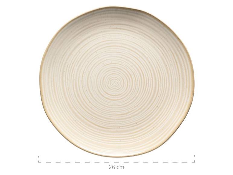 MÄSER Serie Nottingham, Vintage Teller-Set für 4 Personen, 8-teiliges Tafel-Service mit Speiseteller und Suppenteller im Retro-Look, Beige, Steinzeug Saisonale Angebote