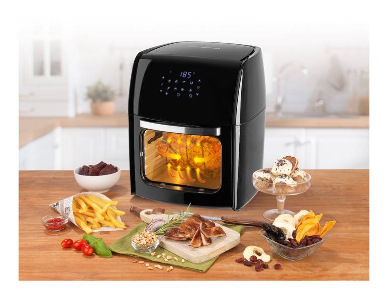 GOURMETmaxx Heißluftfritteuse mit Rotisserie, 1800 W, 12 l Letzte 3 Tage