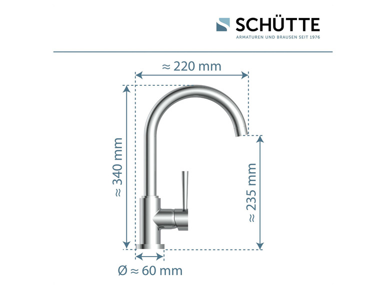 Schütte Küchenarmatur »CORNWALL«, Niederdruck Armatur Küche, 360° Wasserhahn Küche Zeitbegrenzte Promotion