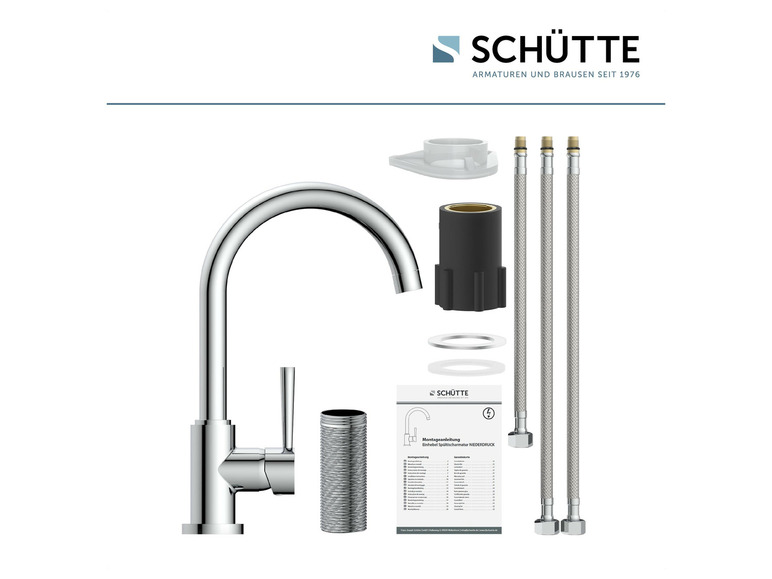 Schütte Küchenarmatur »CORNWALL«, Niederdruck Armatur Küche, 360° Wasserhahn Küche Zeitbegrenzte Promotion