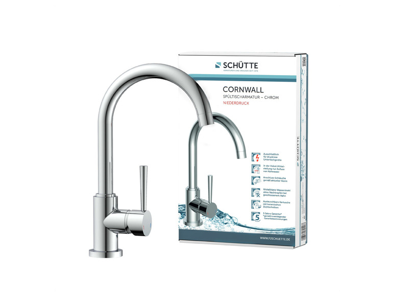 Schütte Küchenarmatur »CORNWALL«, Niederdruck Armatur Küche, 360° Wasserhahn Küche Zeitbegrenzte Promotion