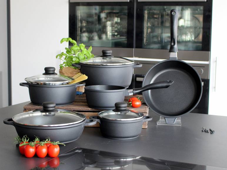 ELO Basic Topfset Black Cast Aluguss Induktion 6 teilig Fabrikverkauf
