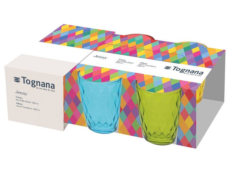 Tognana Gläserset, farbig, 320ml Jubiläumsangebot