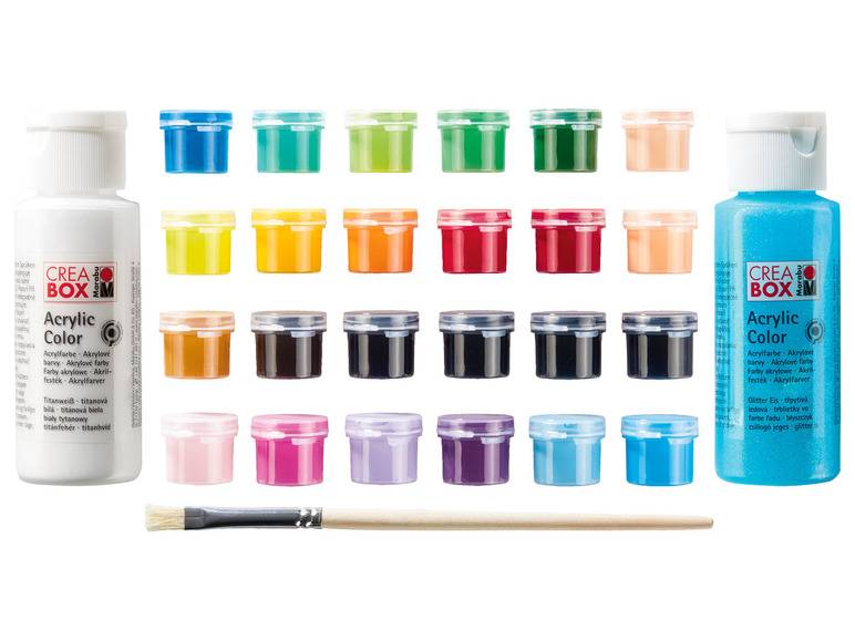 Marabu CREABOX Acrylfarben »Mini«, 27-teilig, inkl. Pinsel Neueste Mode