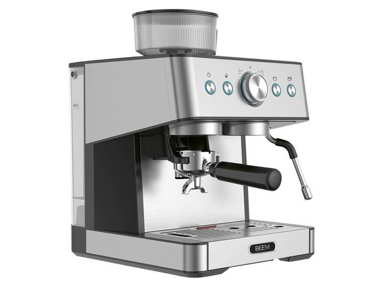 BEEM Siebträgermaschine mit Mahlwerk, Thermoblock, Heizsystem Räumungsverkauf