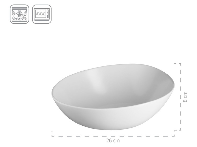 MÄSER Serie Glendale, Schalen Set 3-teilig, moderne hochwertige Servierschalen in verschiedenen Größen, Müslischale, Suppenschüssel, Salatschüssel, matt lasiert, Keramik, Schwarz / Weiß / Grau Clearance-Verkauf