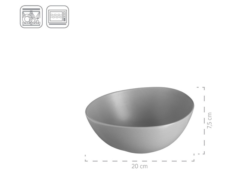 MÄSER Serie Glendale, Schalen Set 3-teilig, moderne hochwertige Servierschalen in verschiedenen Größen, Müslischale, Suppenschüssel, Salatschüssel, matt lasiert, Keramik, Schwarz / Weiß / Grau Clearance-Verkauf