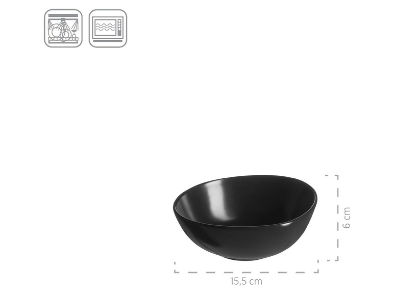 MÄSER Serie Glendale, Schalen Set 3-teilig, moderne hochwertige Servierschalen in verschiedenen Größen, Müslischale, Suppenschüssel, Salatschüssel, matt lasiert, Keramik, Schwarz / Weiß / Grau Clearance-Verkauf