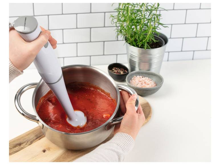 GOURMETmaxx Stabmixer 400 W weiß/grau Fabrikverkauf