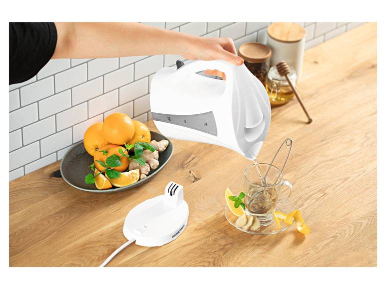 GOURMETmaxx Wasserkocher 1,7 l 2200W weiß/grau Zeitlich begrenztes Angebot