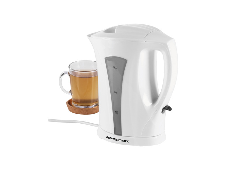 GOURMETmaxx Wasserkocher 1,7 l 2200W weiß/grau Zeitlich begrenztes Angebot