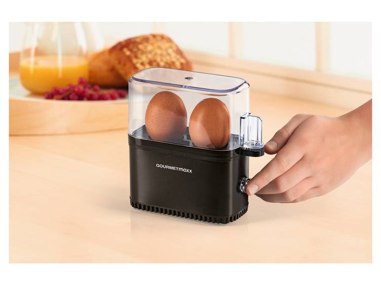 GOURMETmaxx Eierkocher Kompakt 2.0 250 W schwarz matt Sonderangebot der Fabrik