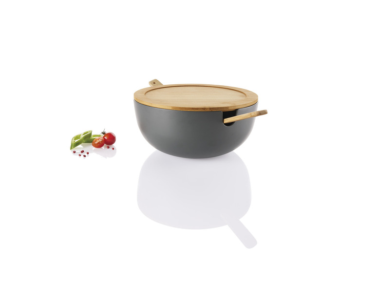 ERNESTO® Salatschüssel-Set, mit Bambus-Deckel, 4-teilig Riesige Rabatte