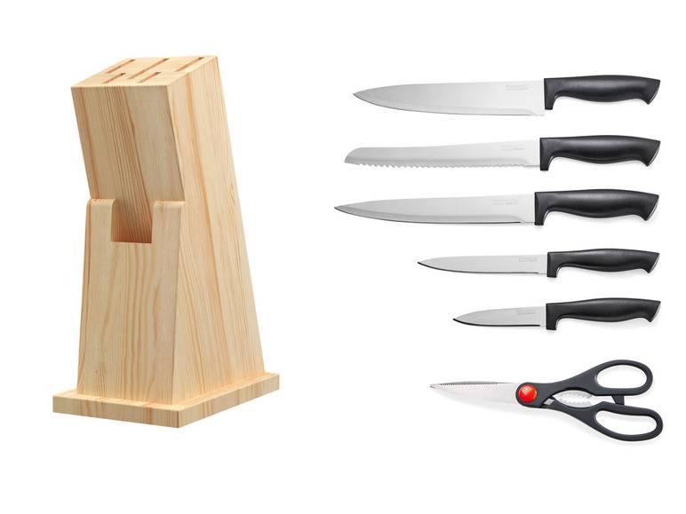 ERNESTO® Messerblock, mit 5 Messern und Schere