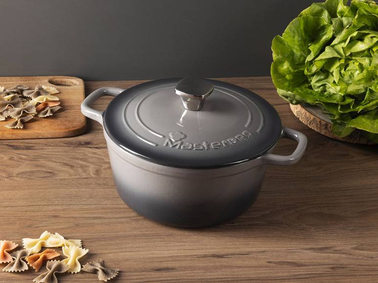 Masterpro Kasserolle, Gusseisen, mit Deckel, Ø22 cm Fabrik Onlineshop