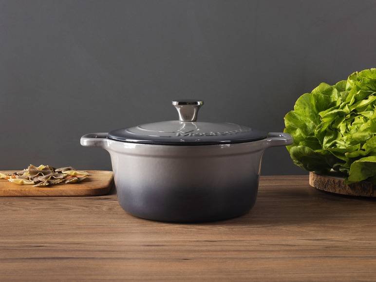 Masterpro Kasserolle, Gusseisen, mit Deckel, Ø22 cm Fabrik Onlineshop