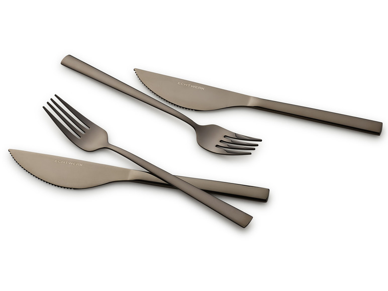 ERNESTO® Pizzastein eckig + ECHTWERK Pizzabesteck Set "Bari" Sonderangebot