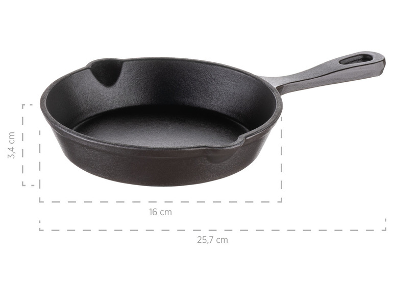MÄSER Mini Gusseisenpfanne, Ø 16 cm, mit Servierbrett Bestseller