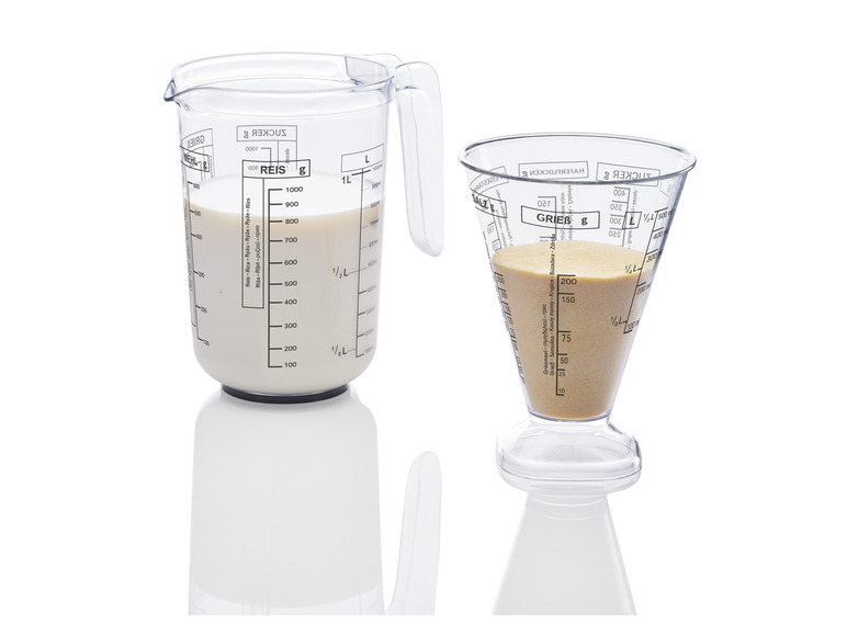 Coox Silikon-Quicheform mit Glasboden + ERNESTO® Messbecher-Set, 2-teilig Räumungsverkauf